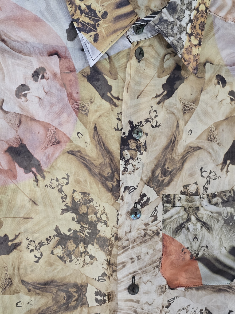 Jean Paul Gaultier Femme Vintage 100% Silk Blouse IT42 FR38 US8 Rare Print - Picture 13 of 14